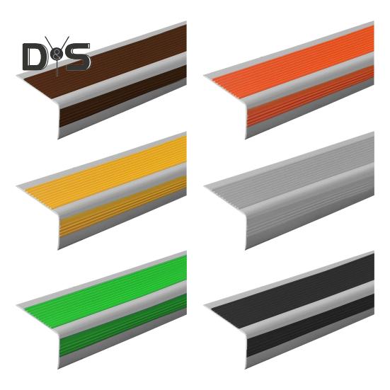 Protecție Antiderapantă pentru Marginea Treptei de 100CM, Profil L, Treaptă Scară, Autoadeziv, Protector Margine Scară, Impermeabil, Interior Exterior, Profil pentru Marginea Treptei