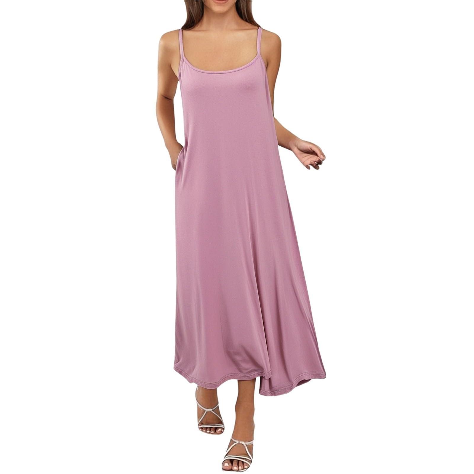 

Women s Casual Sundress Fashion Comfy Dress XL розовый