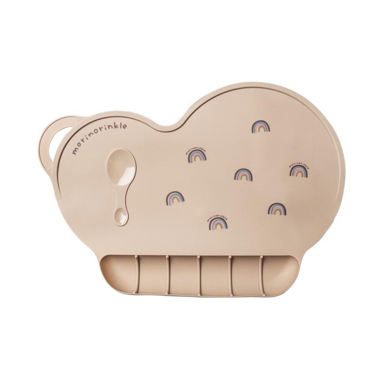 Korean-Style Waterproof Silicone Baby Placemat & Bib Set