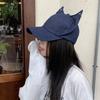 Y2k Women Peaked Cap Sunscreen Sun Hat New Cat Ears Baseball Cap  Female