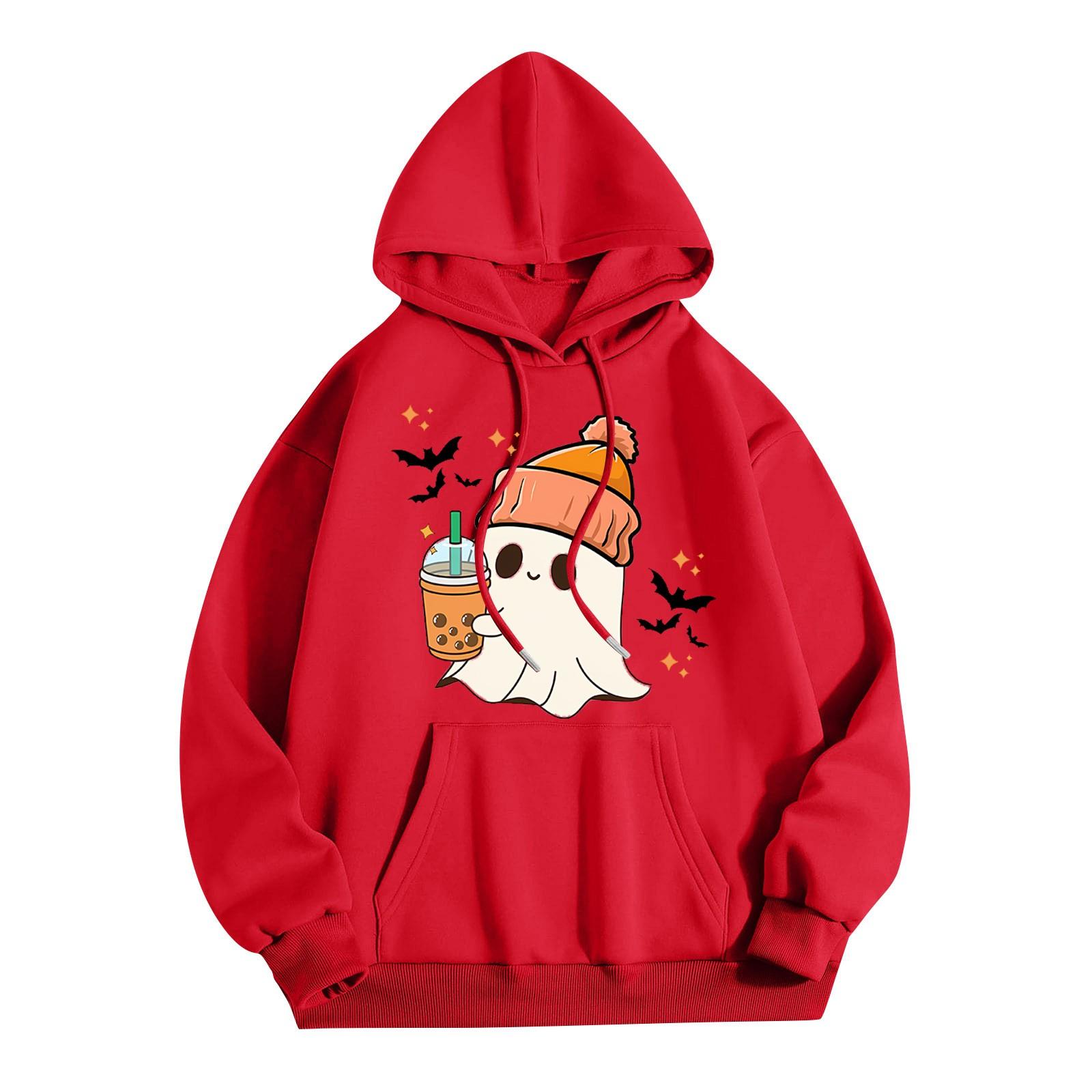 

Женская модная повседневная универсальная повседневная толстовка с капюшоном, повседневная толстовка с длинными рукавами и нашивками сверху S красный