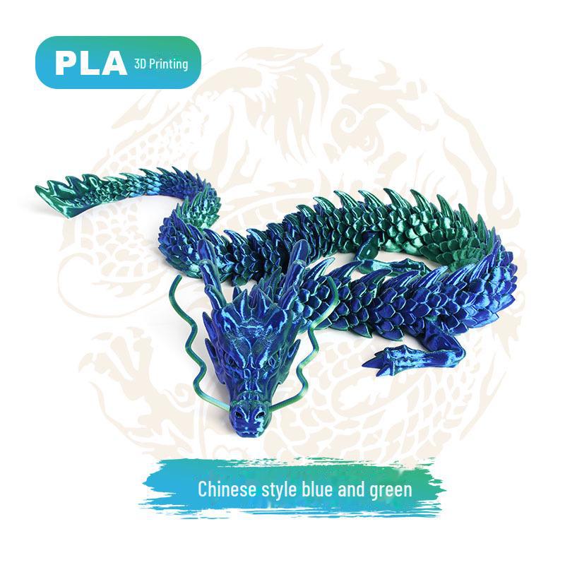 "Handcrafted 3D Printed Crystal Dragon Ornaments - Chinese Dragon & Dragon Egg Toys"