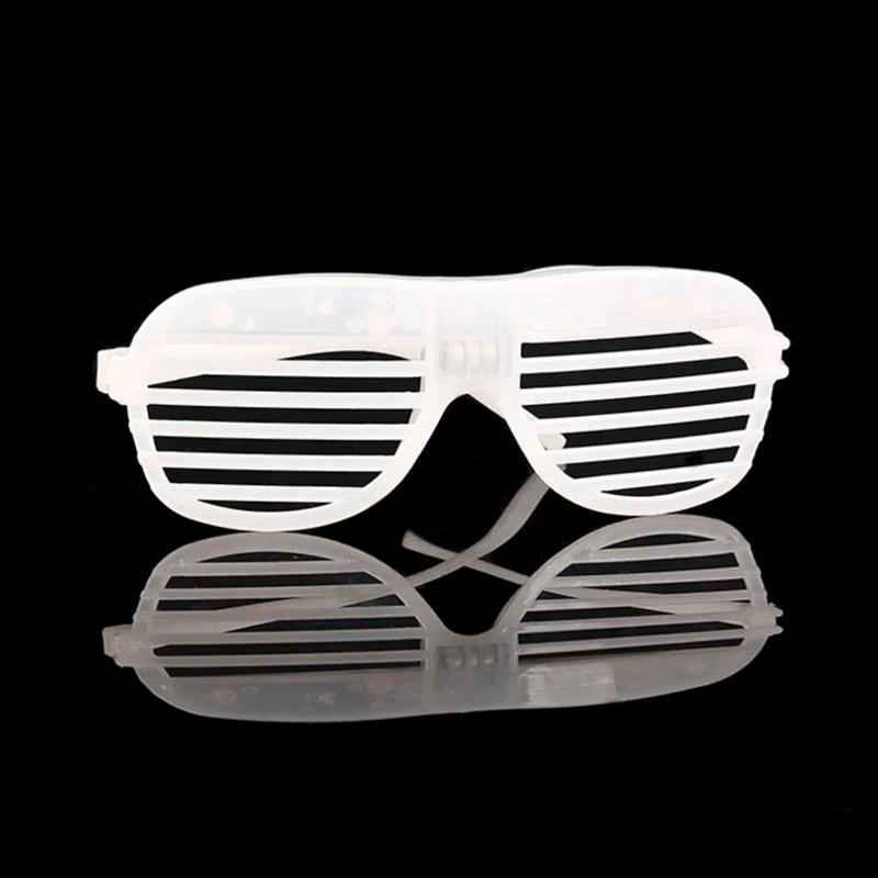 1-50 STÜCKE 6 Neonfarben Lidschatten Lampenschirm Leuchtende LED Brillen Weihnachtsfeier Mardi Gras Dekoration Partybrillen