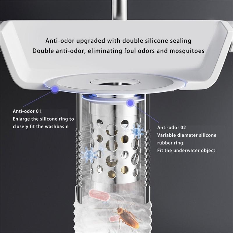 Practical Bathtubs Drain Stoppers And Drain Collector Bounces Designs Without Clog Filter Basket Accessory for Drain