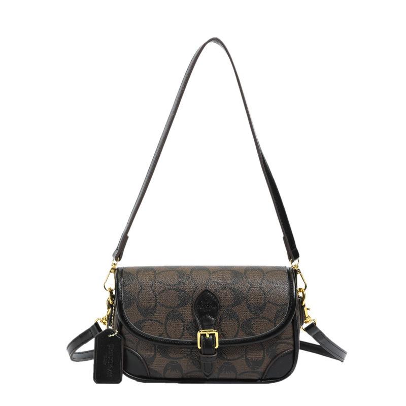 Retro Printed Shoulder Armpit Bag Autumn and Winter New Old Flower Messenger Bag Versatile Fashion Niche