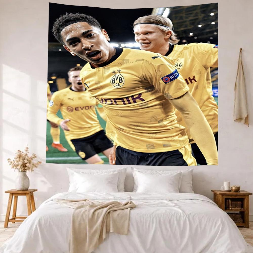 Borussia Dortmund Wall Decor Tapestry Art For Pet Memorial Birthdaywedding Party Backdrop Family Gift