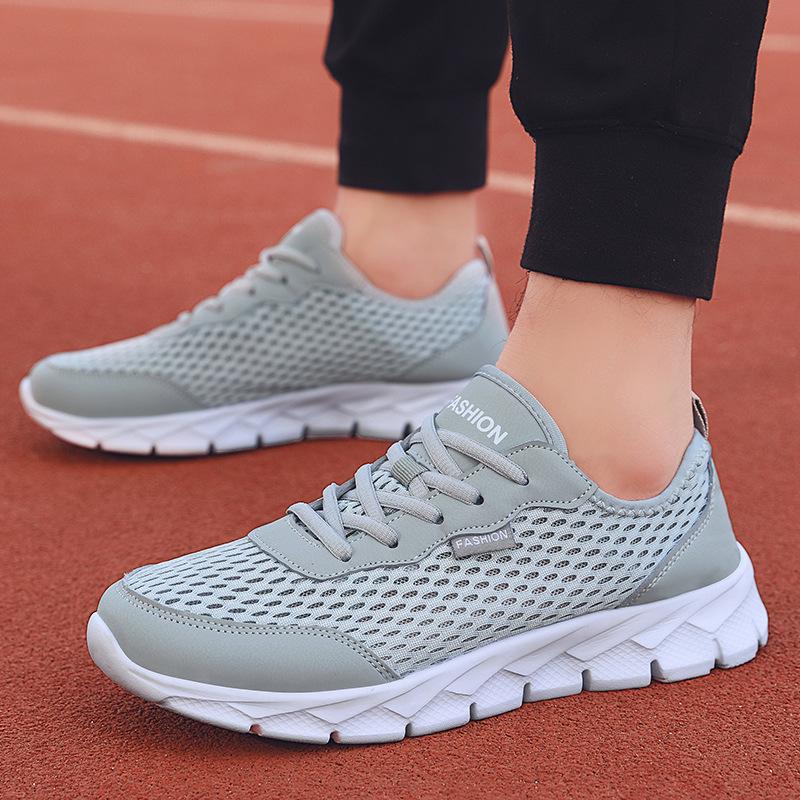 Export spring trendy men's shoes sports and leisure running shoes Korean version breathable and lightweight mesh shoes