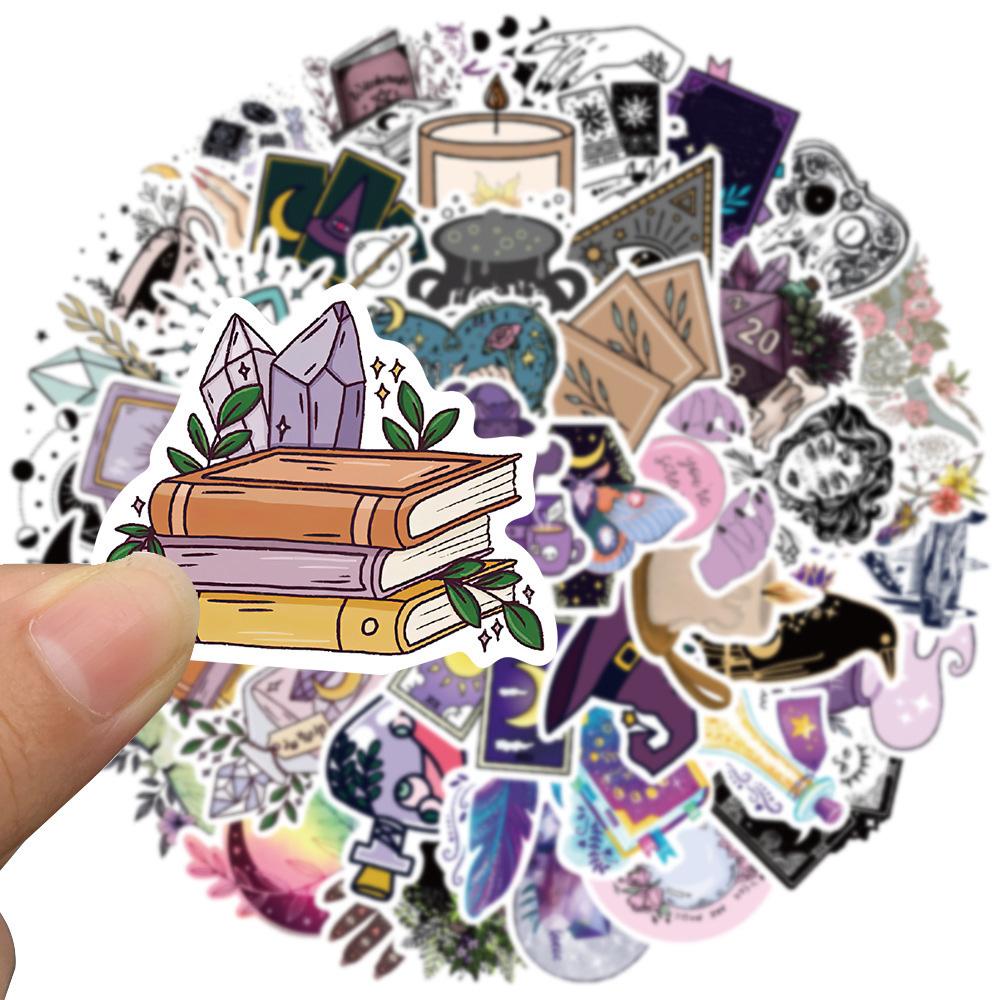 10 30 50Pcs Gothic Boho Witch Magic Apothecary Graffiti Stickers Skateboard Guitar Luggage Car Phone Cool Sticker Decal Kid Toy