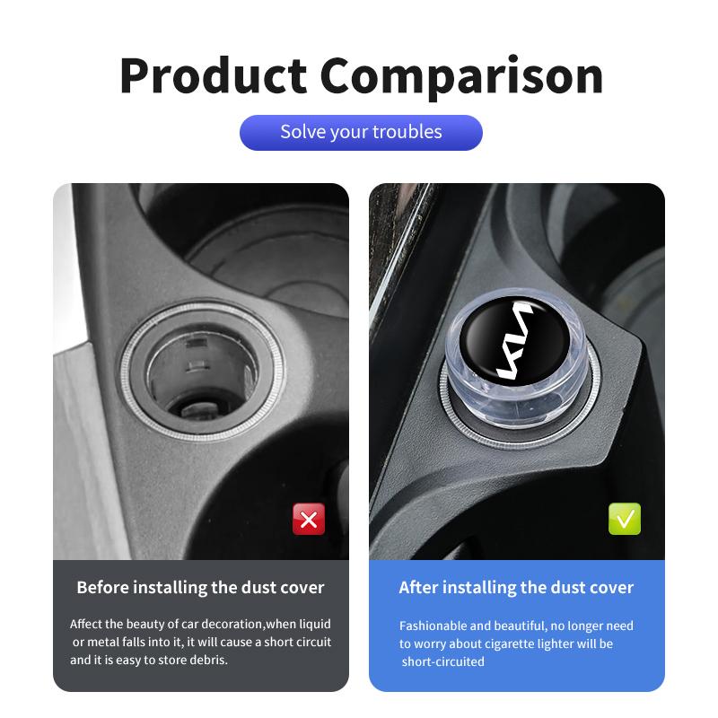 For KIA Car Cigarette Lighter Plug Lighter Button Plug Cap Dust Cover Stinger Optima Cerato Soul Venga Forte Spectra Sedona yngc90