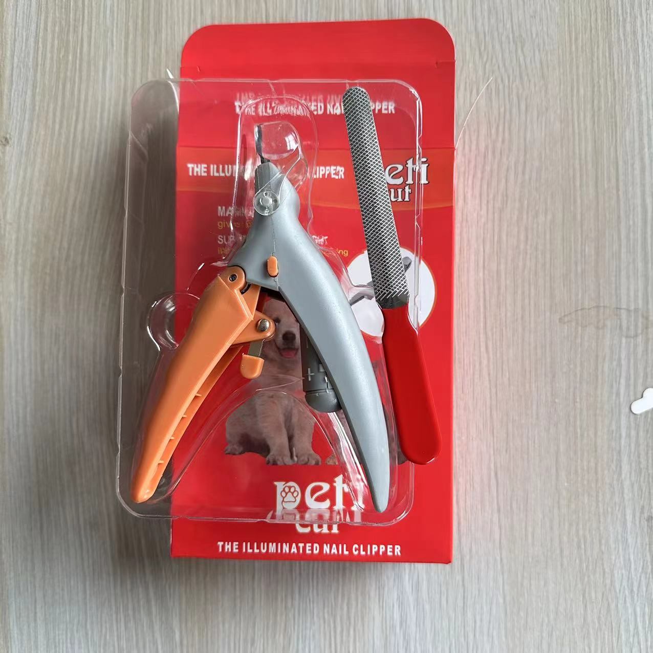

Профессиональные ножницы для стрижки ногтей для домашних животных, ножницы для стрижки ногтей для собак и кошек, ножницы со светодиодной подсветкой, триммер для ногтей для животных, товары для домашних животных красный