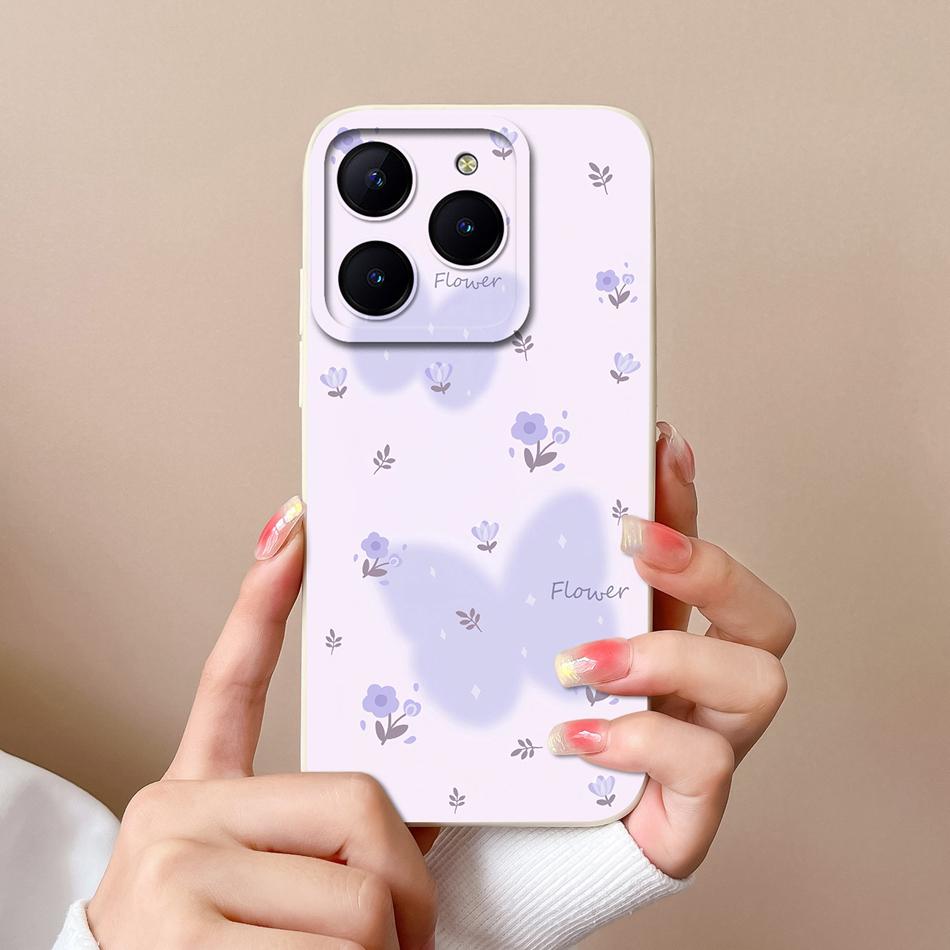 Case For Realme C61 C63 Cute Girl Phone Covers For Realme C 61 Camera Protection Liquid Silicone Anti Drop Soft Back Cover Capa