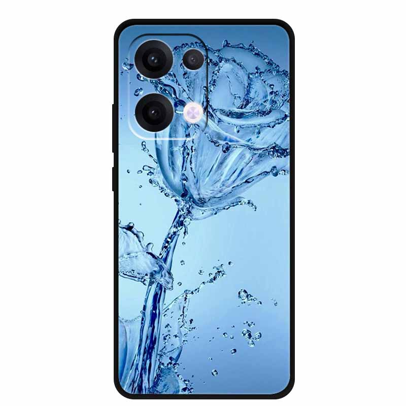 For Oppo Reno13 5G Case Soft TPU Cute Cartoon Silicon Back Cover for Oppo Reno 13 Pro Phone Cases Reno13Pro 13Pro 5G Black Shell