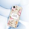 For iPhone 16e Case Beauitful Flowers Pattern Printing Straight Edge TPU Phone Back Cover