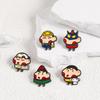 Crayon Xiaoxin Anime Peripheral Cute Cartoon Brooch Creative Metal Ornament Clothing Pendant Accessories