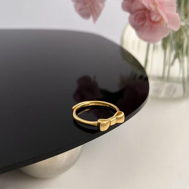 Elegant Gold Princess Bow Open Ring - Women s Versatile Fashion Accessory