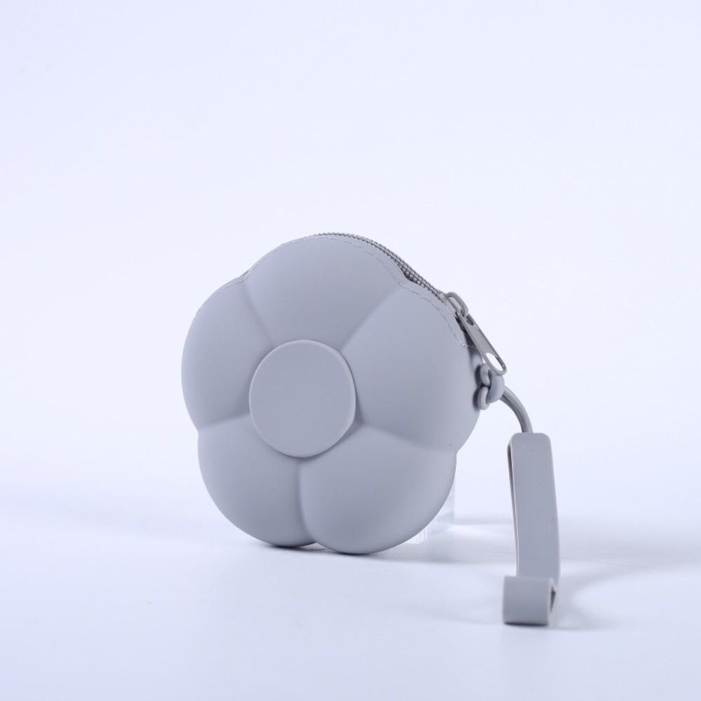 

Flower Design Silicone Coin Purse Cartoon Pattern Small Size Cartoon Makeup Bag Silicone Material Zipper Closure Flower Purse