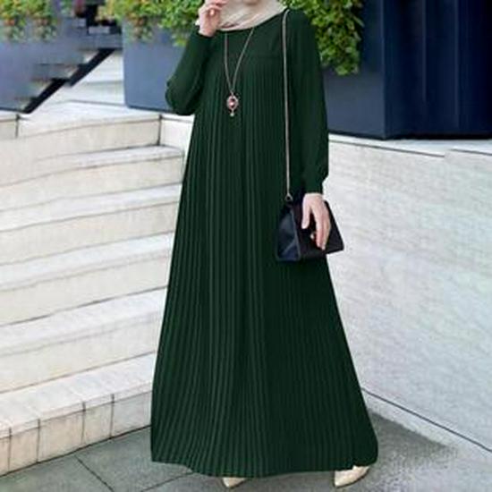 Women's Army Green Muslim Print Casual Fashion Set