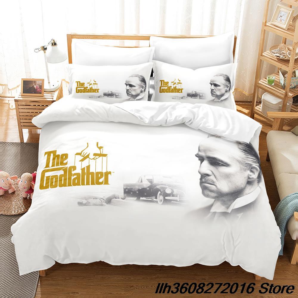 Neues Der Pate Bettwäsche-Set Einzelbett Twin Voll Queen King-Size Abmessungen Abmessungen Bettwäsche-Set Erwachsene Kinder Schlafzimmer dreiteilige Anzüge 3D Anime