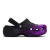 Crocs 811 Made Phantom Live Special Shoe Box High Street Ink Splashing Feeling Soft Hole Shoes Unisex Black and Purple