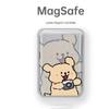 Brown Puppy Photo Leather MAGsafe Card Holder for Apple Phone Case