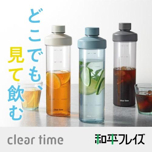 Wahei Phrases Water Bottle Mug Bottle Water Bottle 1L Clear Wide Mouth Scale Pitcher Cold Water Bottle Refrigerator Anywhere Bottle Clear Time RH-1744