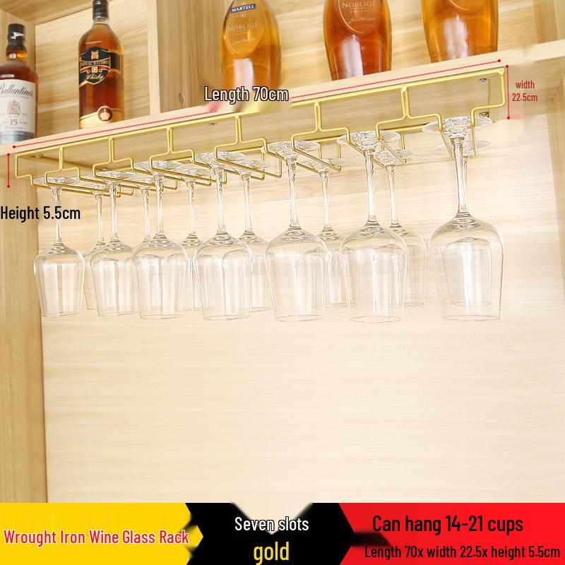 Red Wine Glass Hanging Rack for Stemware Display and Storage