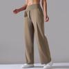 Auroth High Waist Wide Leg Pants Women Fitness Yoga Trousers With Pockets Solid Push Up Flare Pants