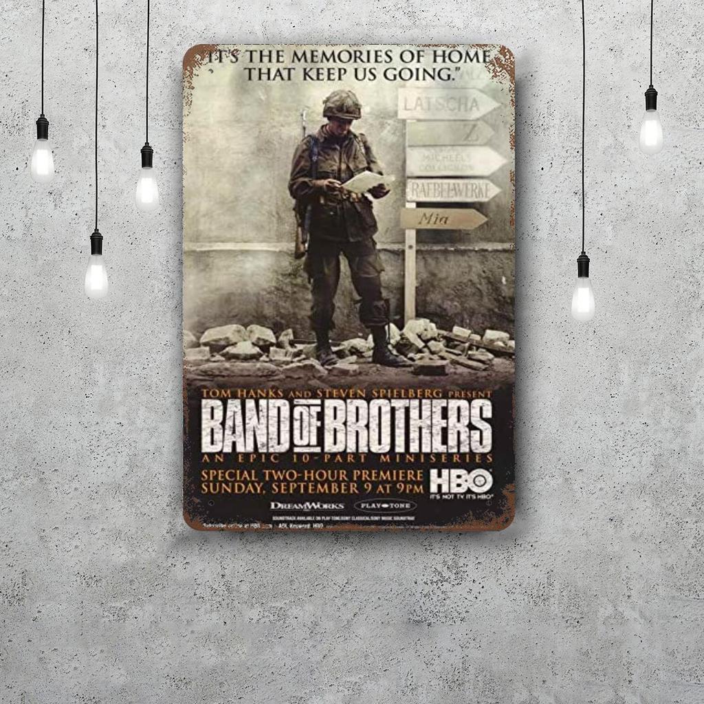 Band of Brothers Classic Poster Rusty Metal Plaque Retro Decorative Plate Bar Man Cave Garage Club Metal Sign Wall Decoration