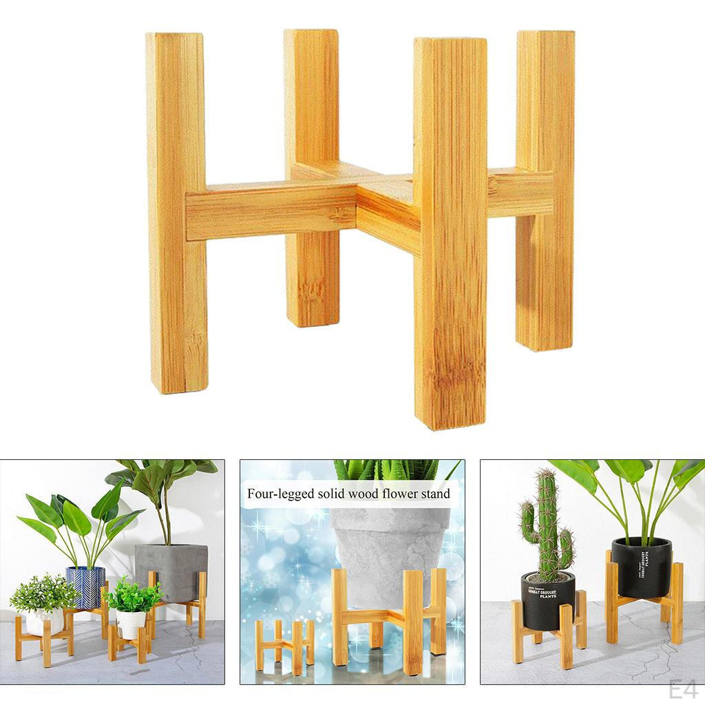 Bamboo Flower Pot Shelf Rack, Stand Holder for Living Room Decor