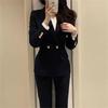 Women's Non-Iron Professional Suit Set – Ideal for College Interviews, Formal Wear, and Commutes. Two-Piece High-End Set for Spring and Autumn.