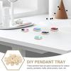 100pcs/lot 25-40mm Round Wood Pendant Trays Circle Wood Panels for Painting Round Canvas Boards, Unfinished Wooden Trays