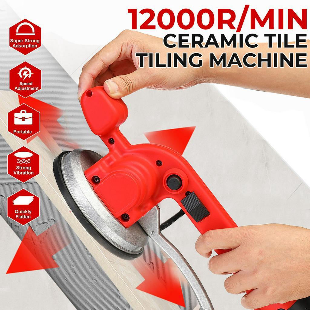16.8V Powerful Tile Vibrator Leveling Machine 6-speed Adjustable Suction Cup Tiles Floor Laying Automatic Tiling Plastering Tool