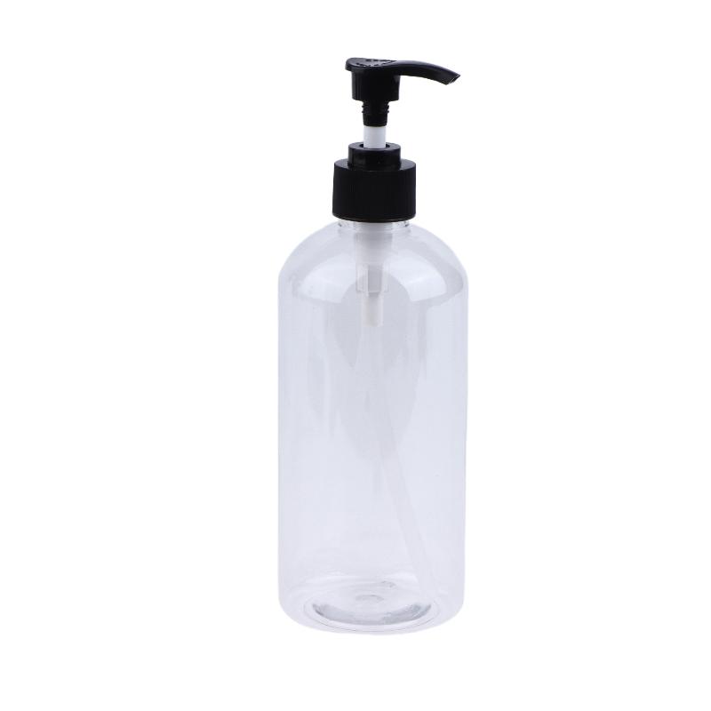 500Ml Refillable Pump Bottles Clear White Plastic Liquid Dispensing Bottle For Lotion Shampoo Soap Body Wash Travel Use