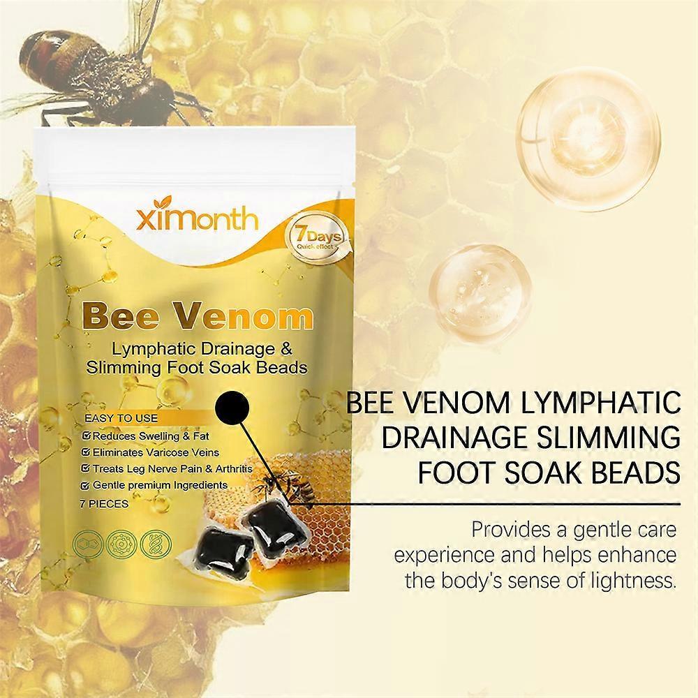 Bee Venom Lymphatic Drainage & Slimming Foot Soak Beads, Detox Foot Bath Beads, Relaxing & Soothing, 10 Count
