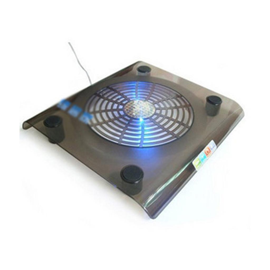 Laptop Cooler USB Cooling Big Fan LED Light Cooler Base Pad Stand for 15" PC Notebook
