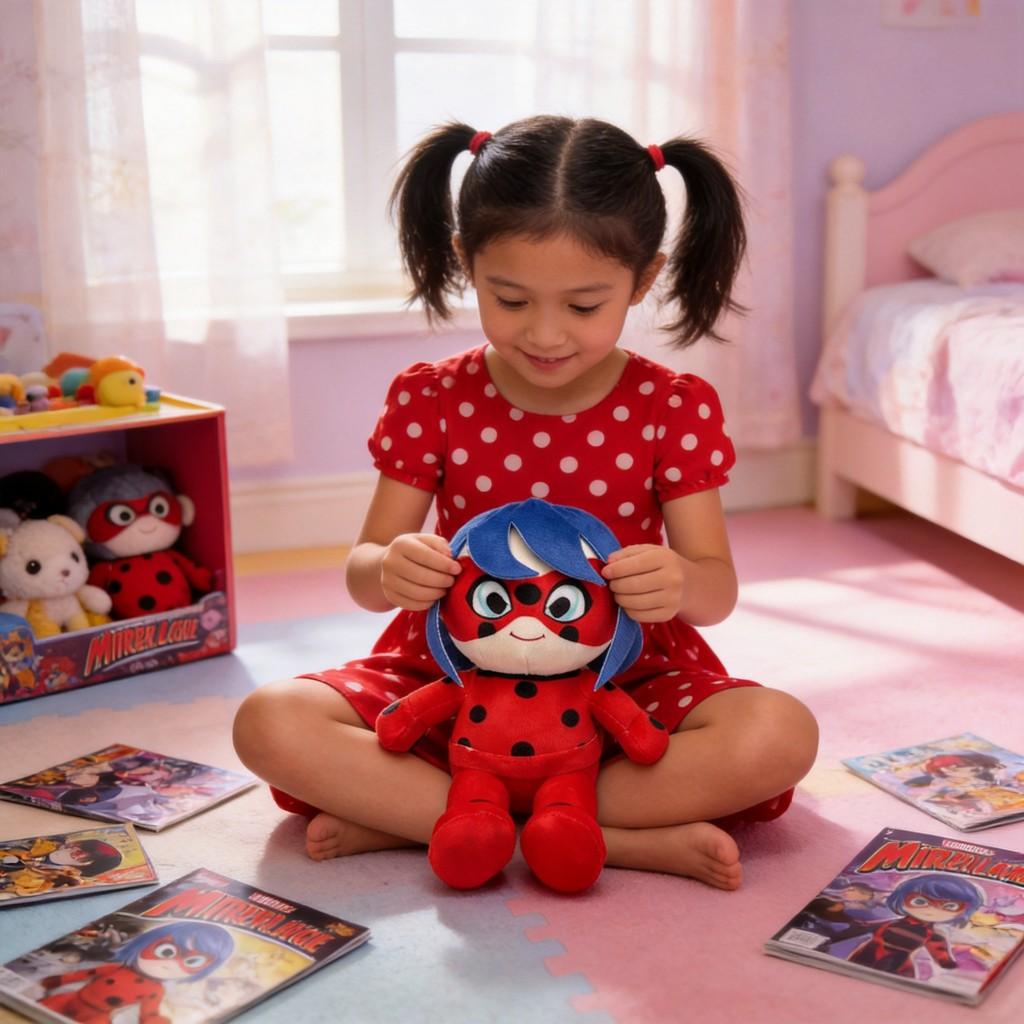 Peluche Miraculous Ladybug con Imbottitura in Cotone PP per Collezionisti e Bambini