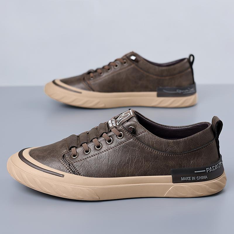 High Quality Brand Men's Genuine Leather Casual Shoes Anti Slip Sports Shoes Men's Outdoor Flat Shoes Office Commuting Shoes