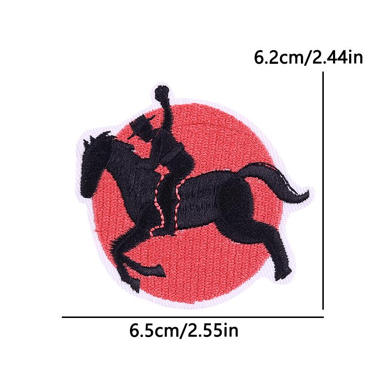 West Cowboys Iron On Patches For Clothing thermoadhesive Patches For Clothes Mushroom Embroidery Patches For Hat/Jeans DIY Badge