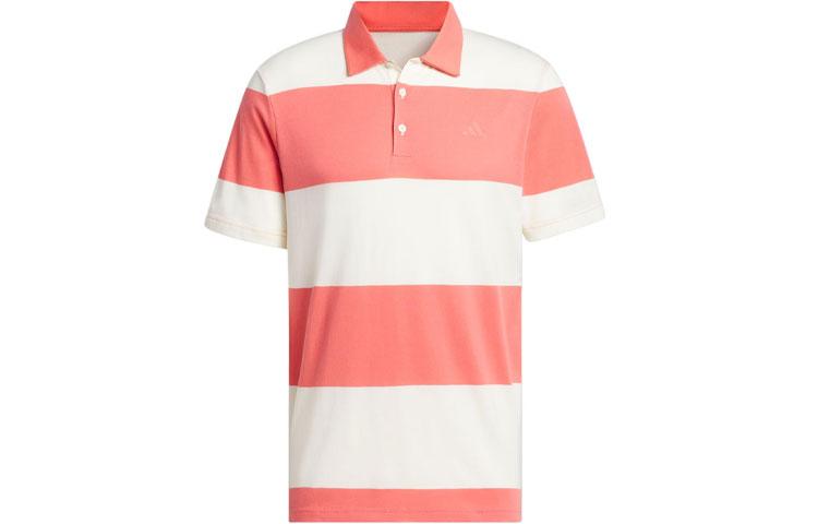 Мужская рубашка-поло Adidas Colorblock с полосами регби, светло-алый IU4357 XL