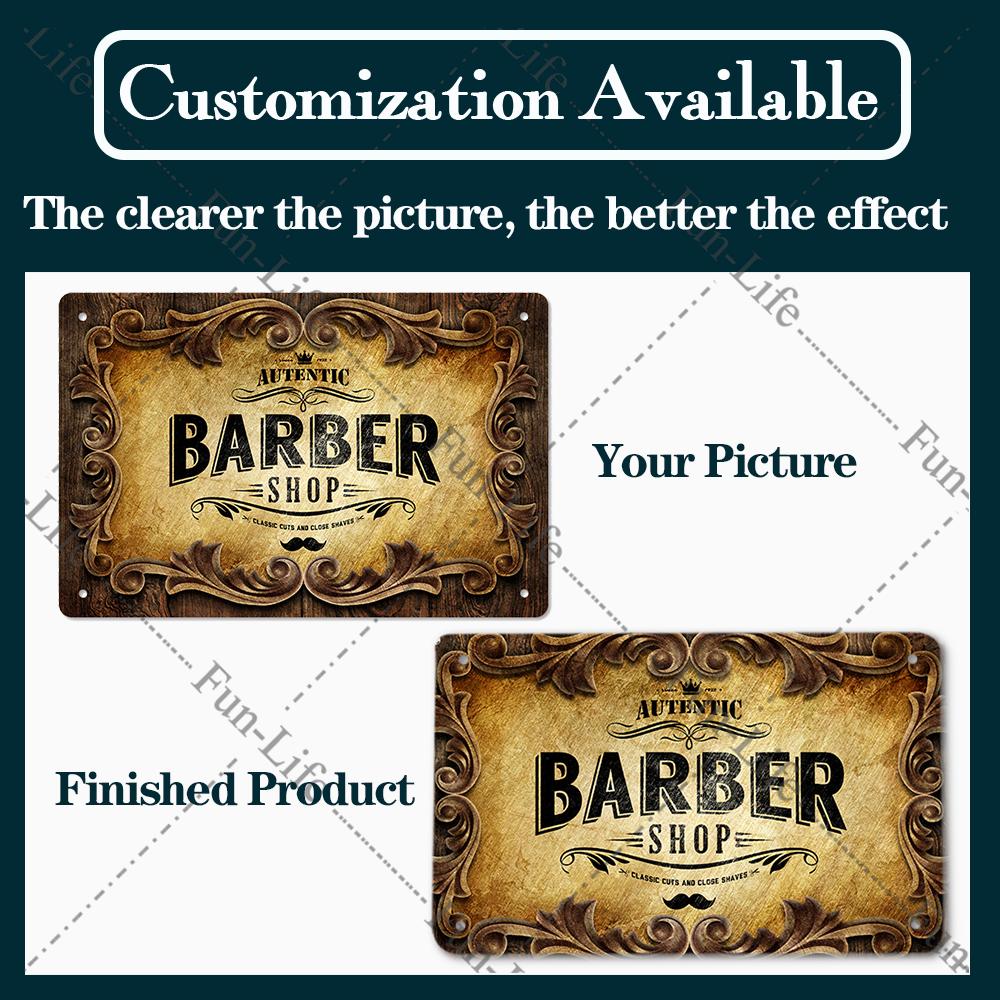 2024 New Barbershop Retro Plate Poster Vintage Home Decor Retro Metal Tin Signs Pub Car Garage Wall Art Home Decor 20x30cm
