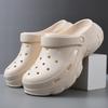 Hole shoes men's new summer outer wear non-slip wading cold slippers thick-soled two-wear slippers