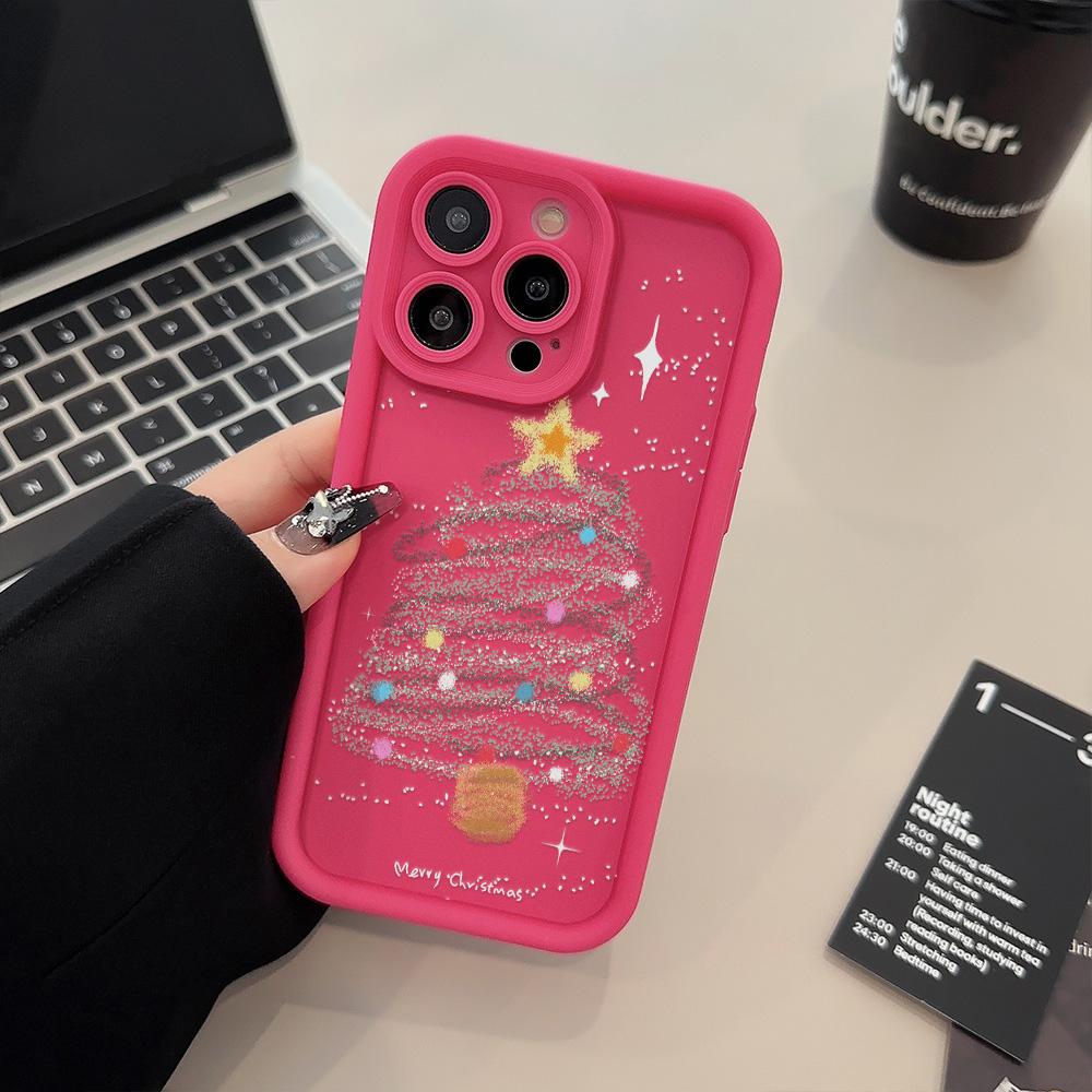 Christmas Phone Case for iPhone 11 13 12 14 15 16 Pro Max XR XS Samsung A15 A55 A05 Redmi 12 13C OPPO A16 A18 Reno 11 Vivo Y17S Y12 Infinix Note 40