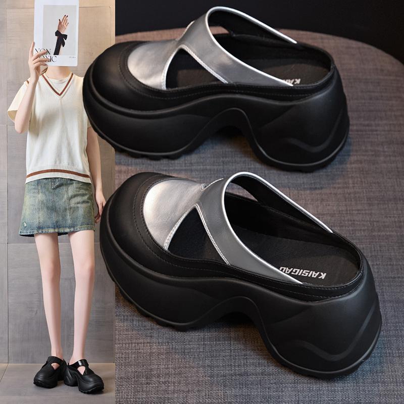 Platform sandals women's 2025 summer new sandals heightening bag head slippers super fairy super fire genuine explosion high value
