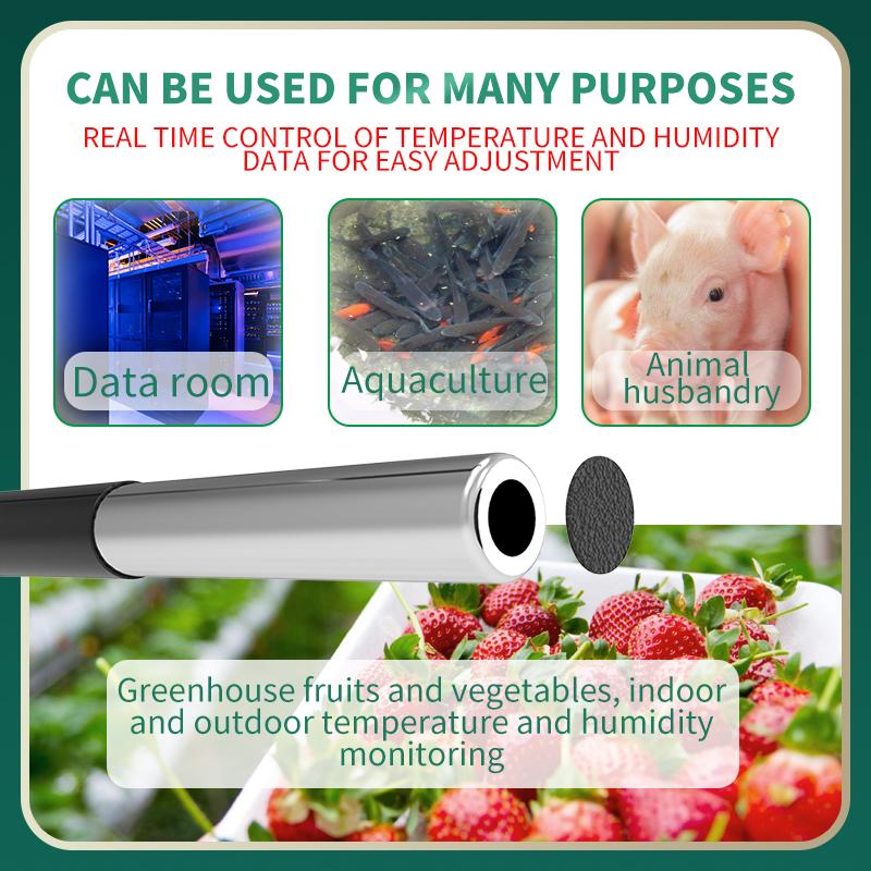 jaalee JHT-UP WiFi Temperature/Humidity/Dewpoint/VPD  Thermometer/Hygrometer Refrigerator Freezer ±0.2℃ ±2%  Alarm Alerts