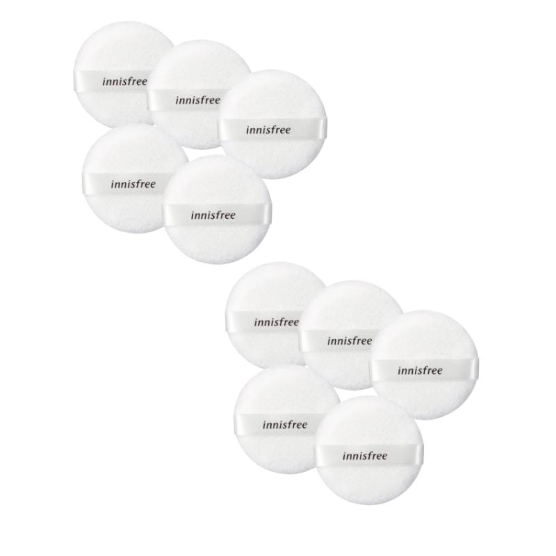 Innisfree Powder Puff 5ea | Built-in Replacement Puff for Compact Powder & Cushion | Soft Makeup Applicator