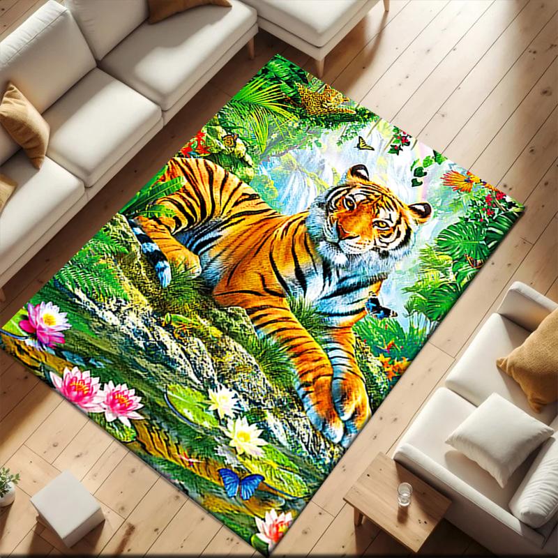 2026 New Style cartoon tiger Carpet Rug for Living Room Bedroom Home Sofa Decoration,Kids play Non-slip Floor Mat