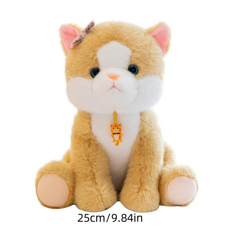 1 Piece 25cm Super Cute Pendant Cat Plush Toy Doll Little Cat Claw Machine Girl Rag Doll Birthday Gift