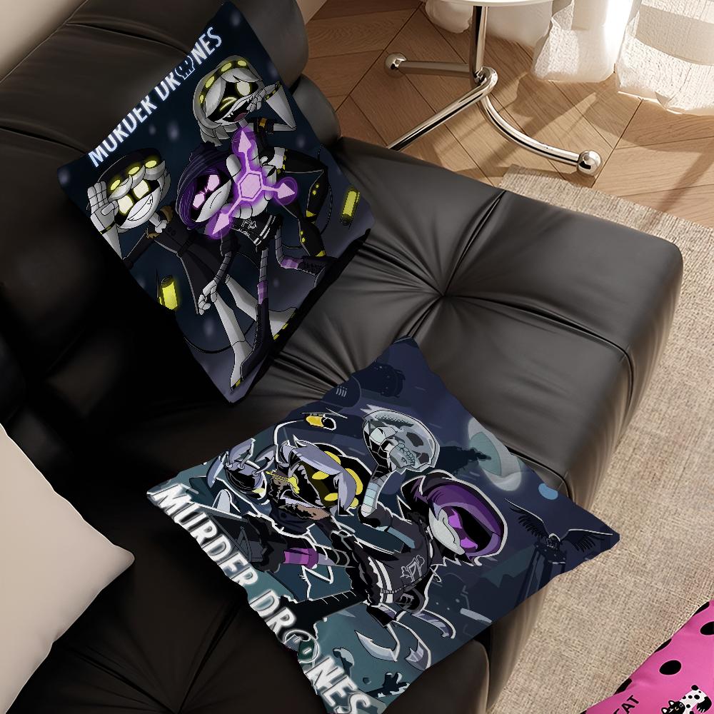 M-Murder Drones Cushion Cover Decorative Pillow Sofa Home Decor Case Pillow Cases