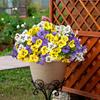 10Pcs Artificial Plant Silk Pansy Outdoor Garden Yard Wedding Bridal Bouquet Home Room Vase Decora Festival Wreath Diy Gift Prop