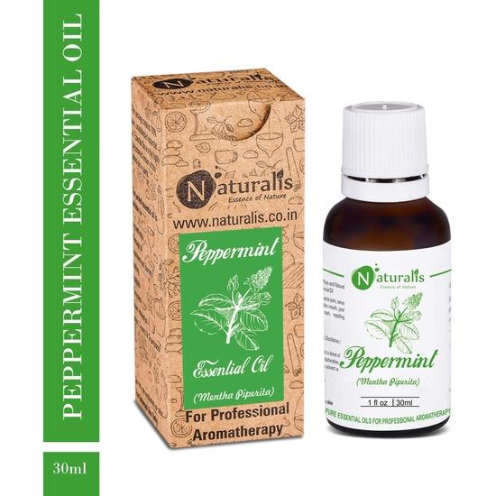 Naturalis Essence Of Nature Pfefferminzöl Unverdünnt Rein , Haar, Haut, Gesicht & Diffusor - (30 ml) - Packung mit 4